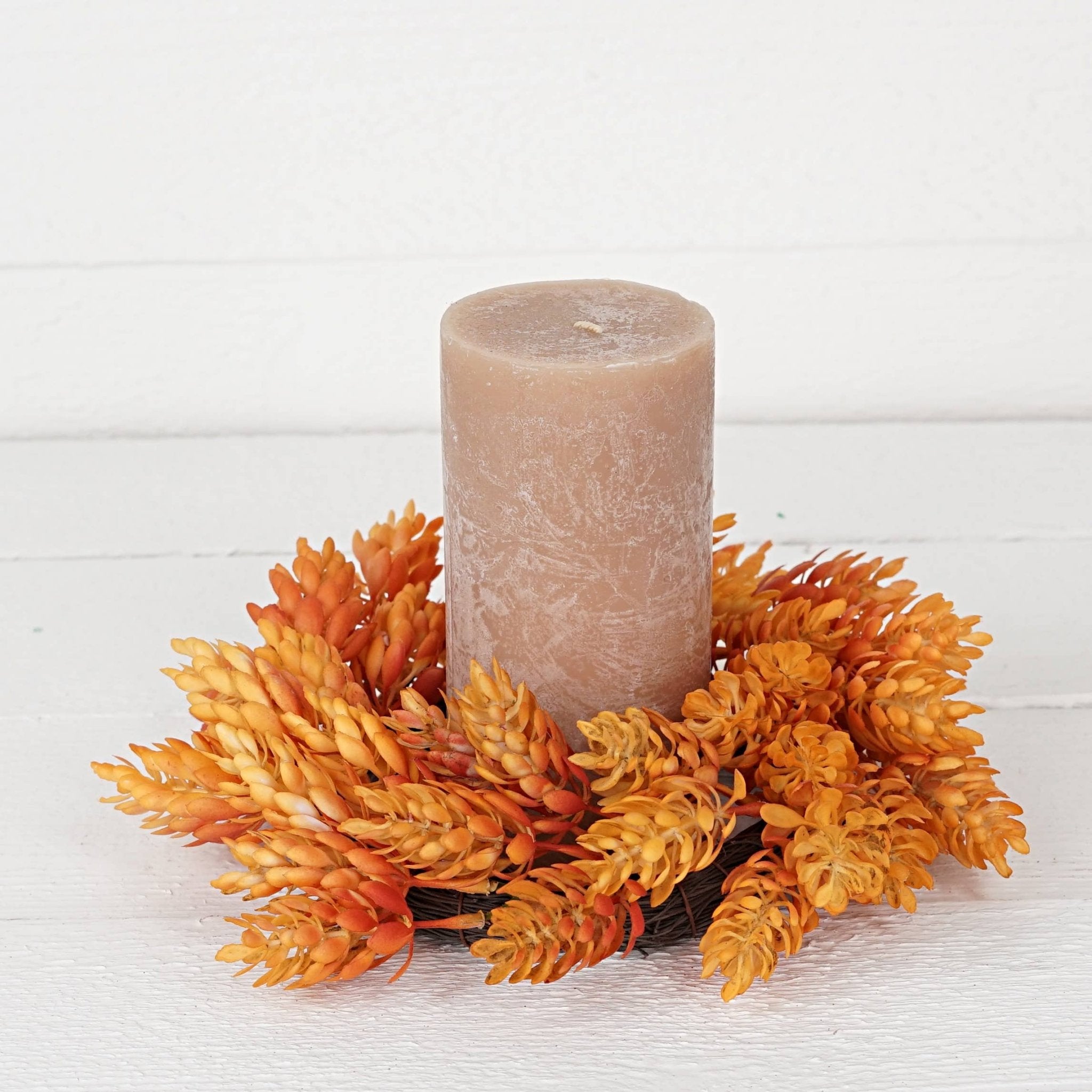 31636 - 10in Wreath - Mixed Orange Hops - 6/48pcs - HER Home Design Boutique